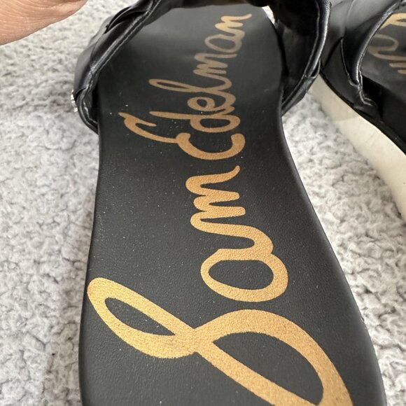 Sam Edelman Shoes Womens Size 8.5 Black Woven Leather Platform Slide Sandals - Picture 8 of 11